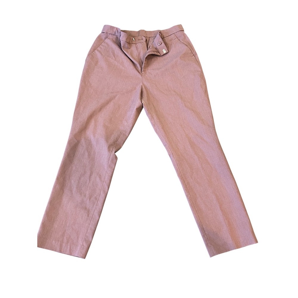 UNIQLO Smart Ankle Pants Mauve Dusty Rose Tapered Trousers Women's L Waist 30